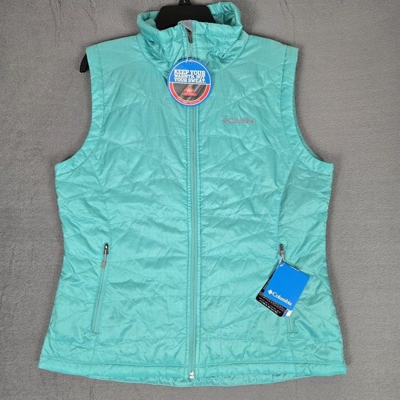 Columbia Jackets & Blazers - Columbia Puffer Vest Womens XL Omni-Heat Mighty Lite III Full Zip Green NWT